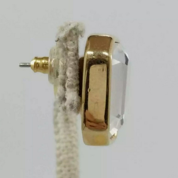 GENUINE SIGNED SWAROVSKY 🦢 PIERCED EARRINGS gold ✨️ - Picture 7 of 9